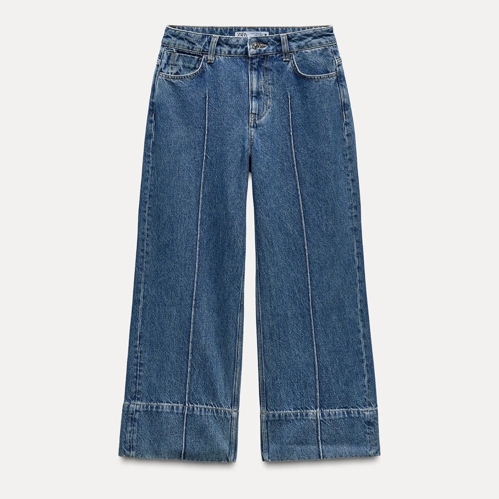 Zara Blue Flare & Wide Leg Jeans